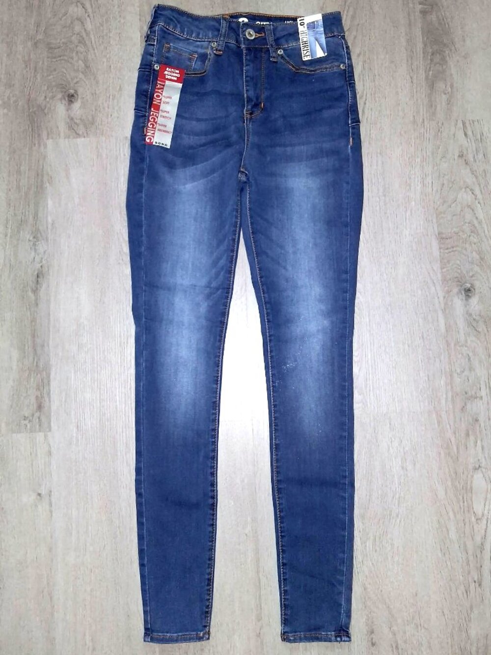 S.O.N.G. Curvy High Rise Skinny Jeans Size 1/25 Rayon Jegging Stretch 10" Rise